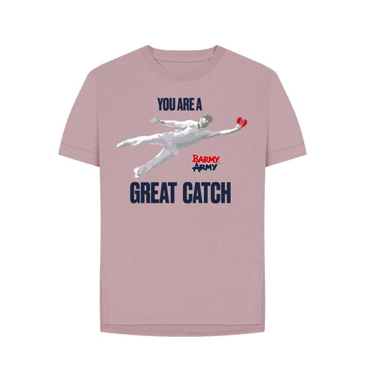 Mauve Barmy Army Great Catch Relaxed Fit Tee - Ladies