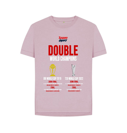 Mauve Barmy Army Double World Cup Winners Ladies Tee