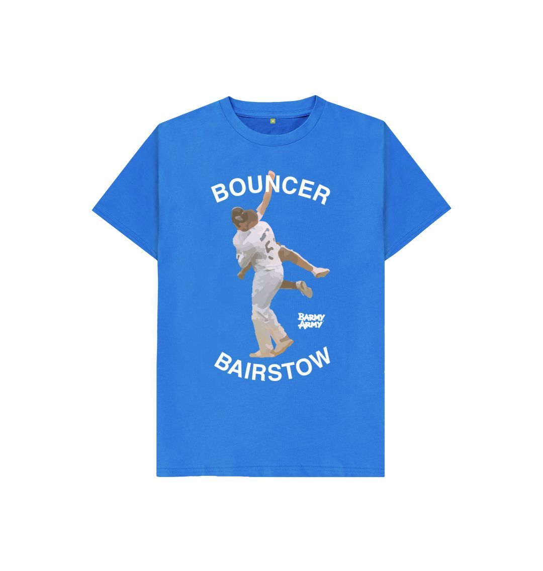 Bright Blue Barmy Army Bouncer Bairstow Kids Tee
