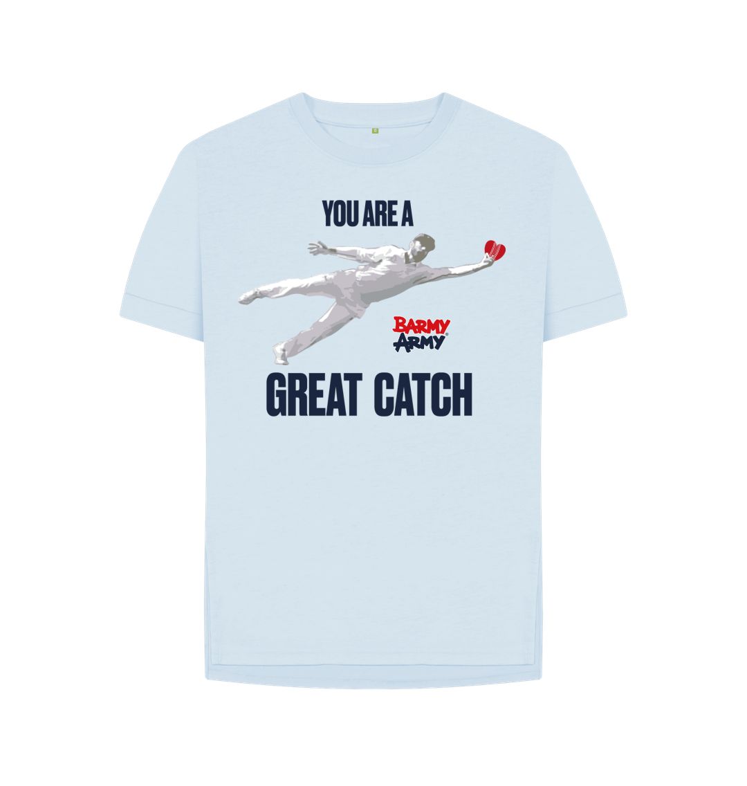 Sky Blue Barmy Army Great Catch Relaxed Fit Tee - Ladies