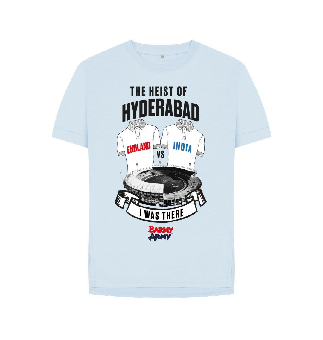 Sky Blue Barmy Army Heist of Hyderabad Relaxed Fit Tee - Ladies