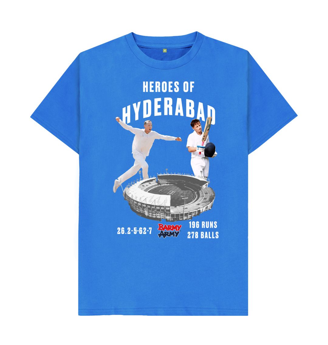 Bright Blue Barmy Army Heroes of Hyderabad Tee - Men's