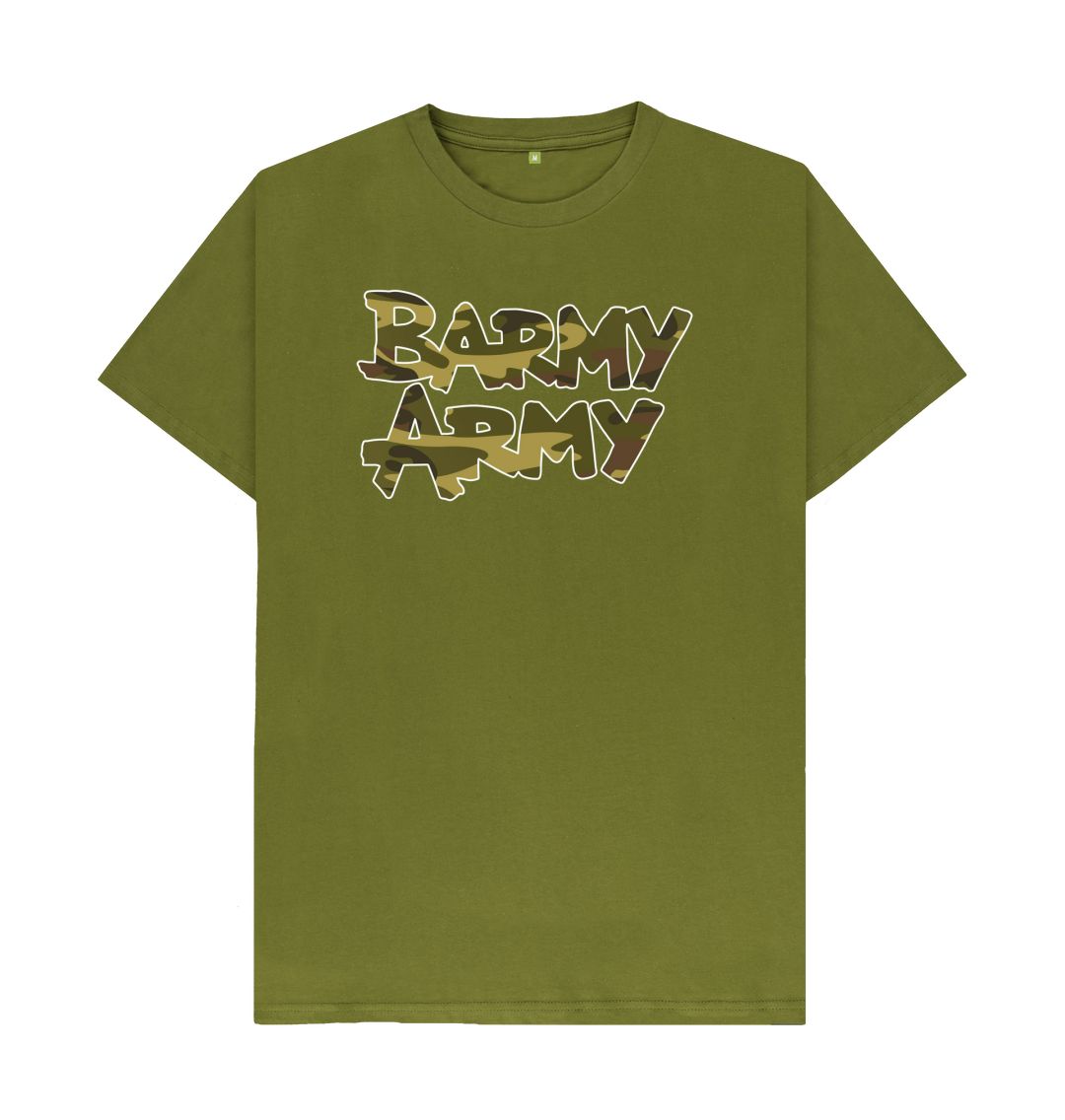 Moss Green Barmy Army Camo Logo Tee