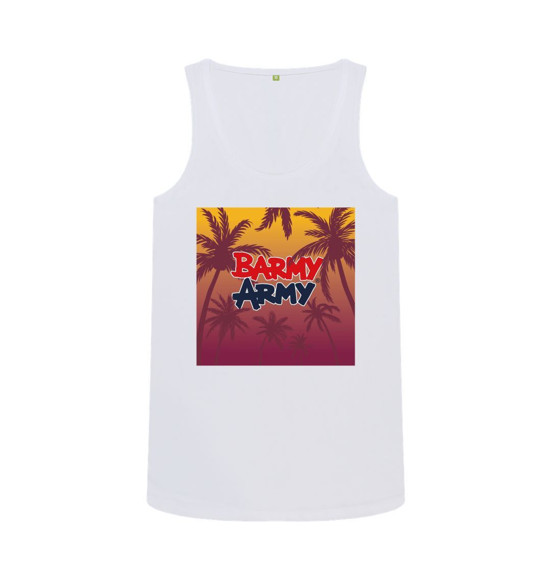 White Barmy Army WI Palm Tree Vest - Ladies