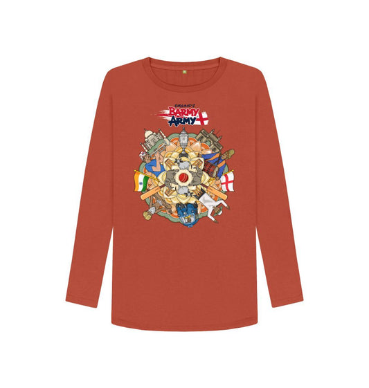 Rust Barmy Army India Tour Long Sleeve Tee - Ladies