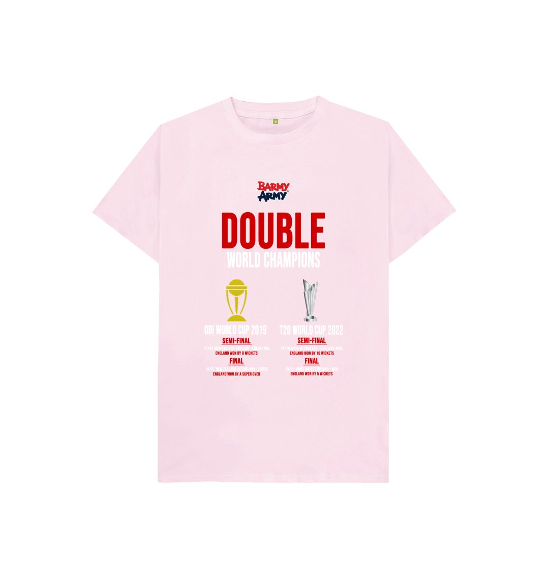 Pink Barmy Army Double World Cup Winners Kids Tee