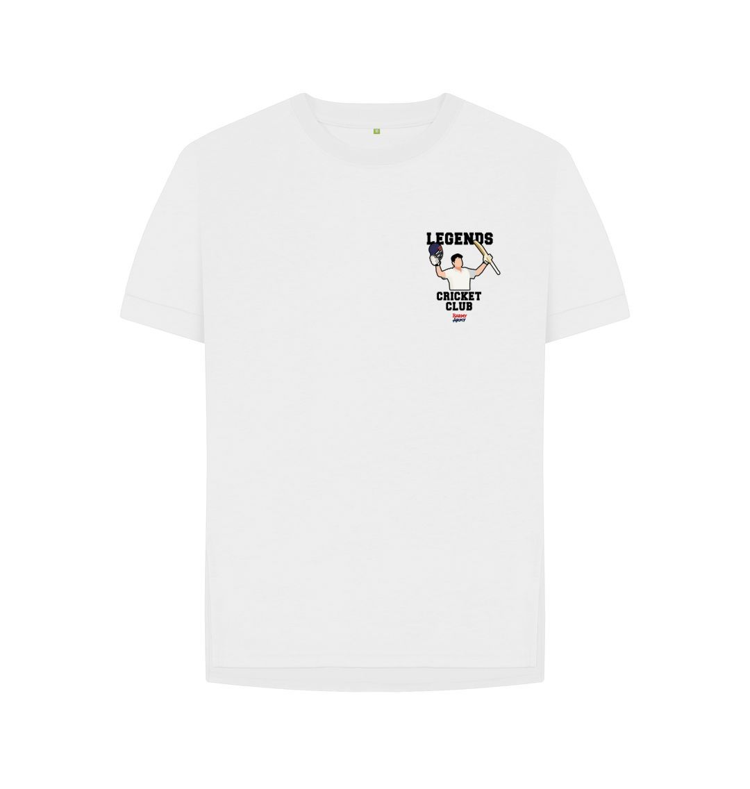 White Barmy Army Legends Cricket Club Ladies Tee - Cook