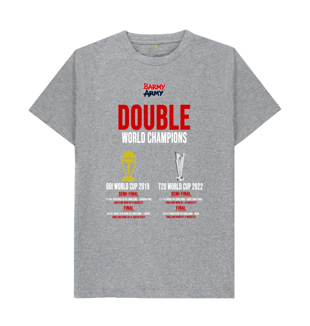 Athletic Grey Barmy Army Double World Cup Winners Tee