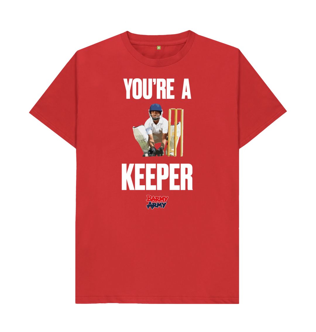 Red Barmy Army Keeper Slogan Tee - Men's