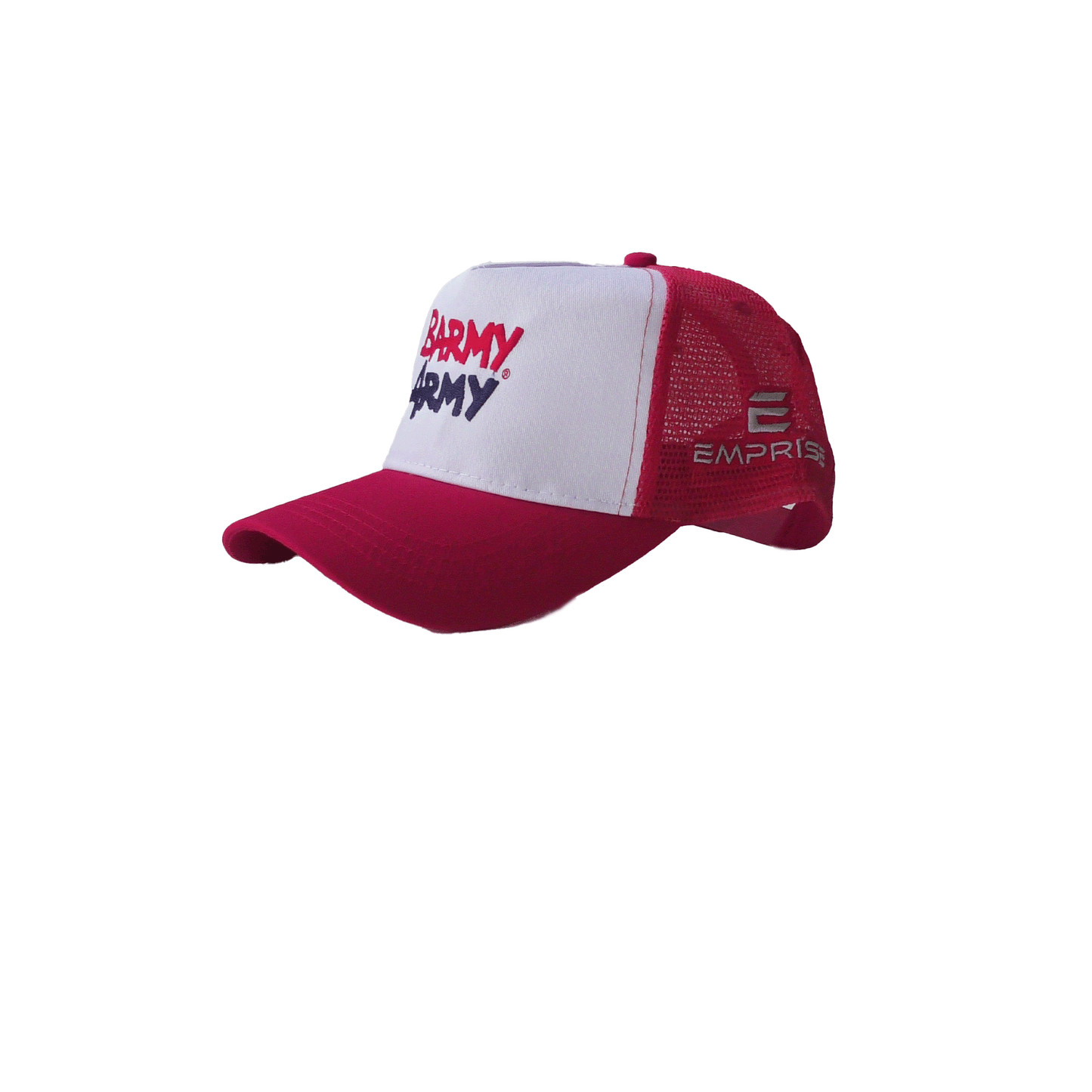 Barmy Army red trucker cap